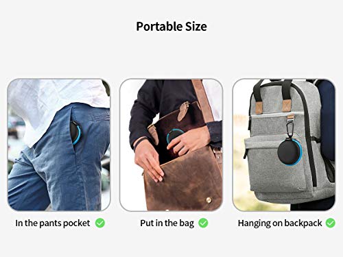 Earbuds Case,SUNGUY [5-Pack] Portable Round Earphones Case Storage Bag with Carabiner for Smartphone Earphone Mini Earbud Headset Storage Bags Hard EVA Headphone Box