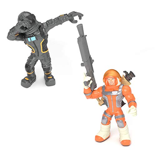 Fortnite 63540 B07PKRZKD3 Battle Royale Collection, Duo Figurenset Mission Specialist & Dark Voyager, Actionfiguren aus dem beliebten Epic-Game, mit Waffen und Ständer, Mehrfarbig