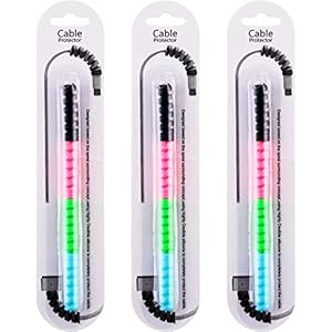 SWAPKART Spiral Charger Cable Protector Data Cable Saver Charging Cord Protective Cable Cover Headphone MacBook Laptop…