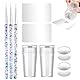 9 Stück Nagelstempel Set French Nails Stempel Silikon Transparent Nagel Stempel mit Schaber,French Nails Pinsel,Nagelwerkzeug-Zubehör,für die French-Maniküre zu Hause