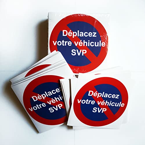 Stationnement gênant Stickers Vendus par 50. Difficiles à décoller. Autocollants Mauvais stationnement. 15 x 15 cm