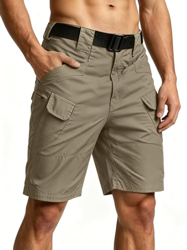 Short cargo pour homme imperméable stretch léger avec poches - 3