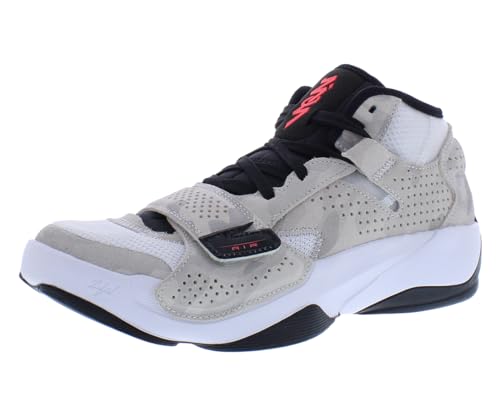 Jordan Boy's Zion 2 (Big Kid) White/Black/Photon Dust/Flash Crimson, 5.5 Big Kid M