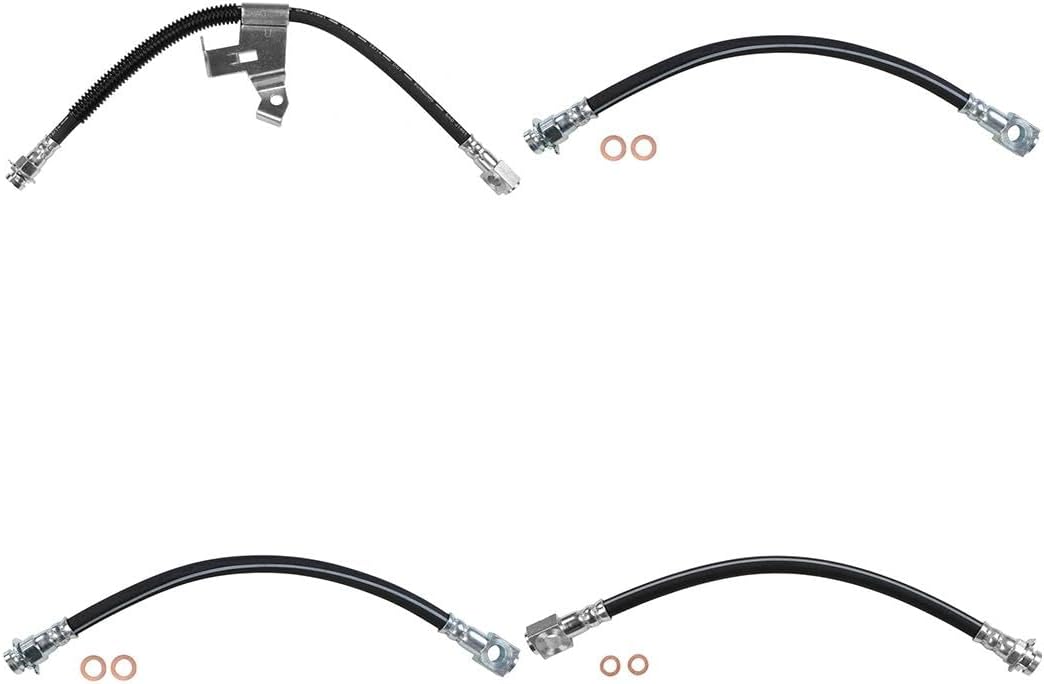 ‎A-Partrix Front and Rear Brake Hose Kit, 4PC Break Hydraulic Hose Replacement Brake Lines fits Cadillac Eldorado 1996