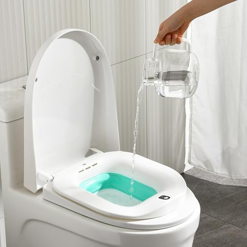 Tousiyra Bagnetto Pieghevole per WC, Bidet per WC, Vasca Da Bagno Portatile per Il Trattamento Delle Emorroidi, Cura Del Letto Settimanale, Donne Incinte E Anziani