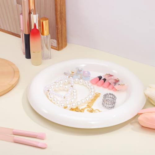 Plateau de nourriture pour pâtes et vide-poche blanc pour table rétro
