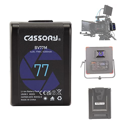 CASSORY BV-77M V Mount Battery 77Wh with D-tap for Cameras