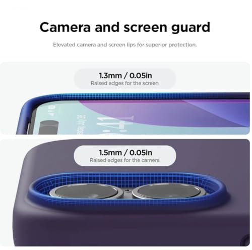 Image of Premium Liquid Silicone Case for iPhone 16 Plus - Slim Full Body Protective Back Cover with Soft Microfiber Lining, Anti-Slip Grip Scratch Resistant Phone Case (Deep Purple)