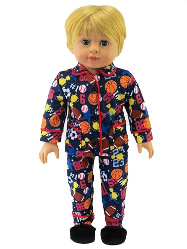 American Fashion World Sports Themed Pajamas for 18-Inch Dolls | Premium Quality & Trendy Design...