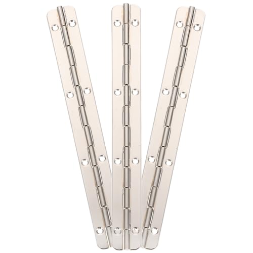 KICHOUSE 3pcs 180 Piano Hinge Garage Door Hinge Overlay Cabinet Hinges Flip Hinges Piano Top Hinges Spring Hinge Charniere Piano Mini Door Hinge Piano Boat Hinges Clear Bolt Stainless Steel