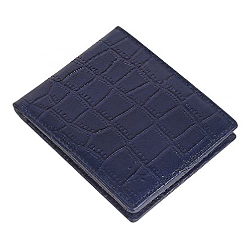 WildHorn Blue Leather Men's Wallet (WH1173) (BLK BLT & WLT)