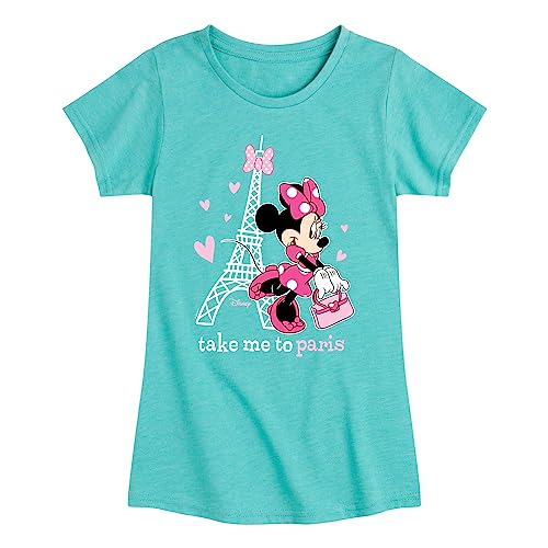 Disney Characters - Mickey & Friends - Minnie Mouse - Take Me to Paris - Toddler & Youth Girls Short Sleeve Graphic T-Shirt