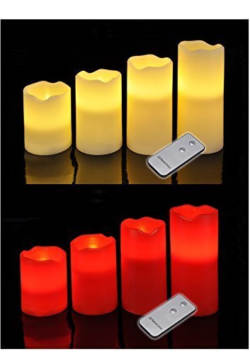 Preisvergleich Produktbild Benelando Wunderschönes LED Kerzenset in rot oder weiß (Rot)