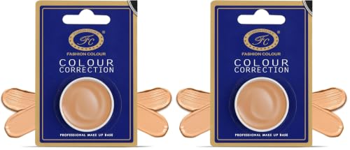 Image of FASHION COLOUR Colour Correction Professional Makeup Base | Full coverage Concealer | Face Makeup | Corrector For Under Eye Dark Circles, Acne & Blemishes | Matte Finish | 3g | FS28 (Pack of 2)
