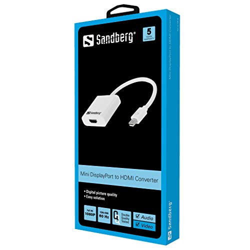 Sandberg 508-29 Adaptor Mini Display Port to HDMI, White - Image 2