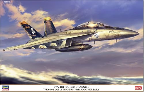 Maquette F/A-18F Super Hornet Hasegawa 1/48 Vfa-103 Jolly Rogers 75T en plastique
