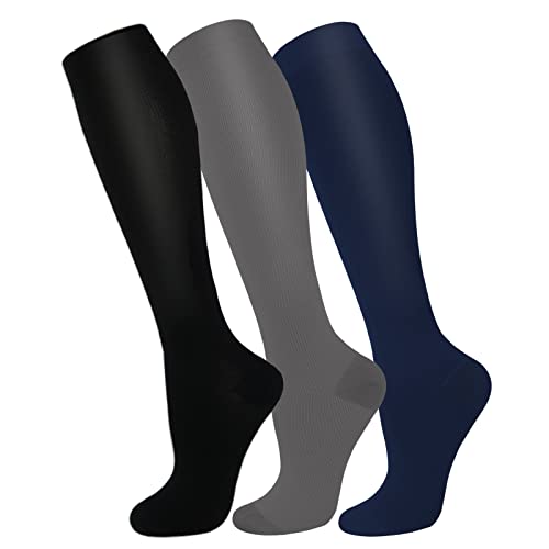 Image of FuelMeFoot 3 Pack Copper Compression Socks - Compression Socks Women & Men Circulation - Best for Medical,Running,Athletic