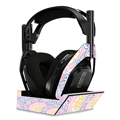 Image of MightySkins Glossy Glitter Skin Compatible With Astro A50 Wireless Headphones + Base Station (Gen 4) - Vibrant Mandala | Protective, Durable High-Gloss Glitter Finish | Easy To Apply | Made in the USA