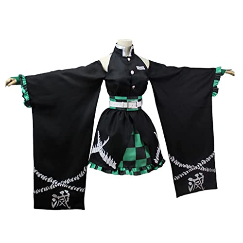 Juejuezi New Women Cosplay Costume Kimono Dress Halloween Off Shoulder Skirt Outfit Adult
