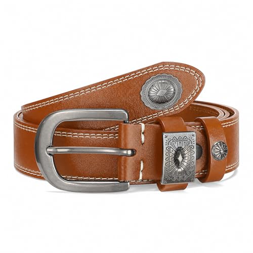 Ceinture western homme en cuir véritable pour ajuster solidement vos jeans