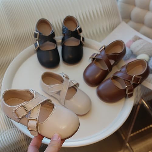 Little Girls Mary Jane School Unifor𝐦 Shoes Buckle Strap Dress Flat𝐬 Moccasi𝐧s Toddler Princess Sneaker Girls Size 14