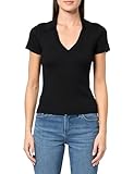 HPS 21 1/2 pulgadas DKNY Soft Ribbed Polo Jeans Sweater Suéter, Negro, S para Mujer