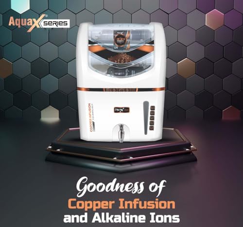 Image of Aqua x Crux 7-Stage RO UV UF Water Purifier with Copper Mineral Technology & TDS Controller | Advanced Home Water Filter for Safe Drinking Water, Impurity Removal & Better Taste(White)