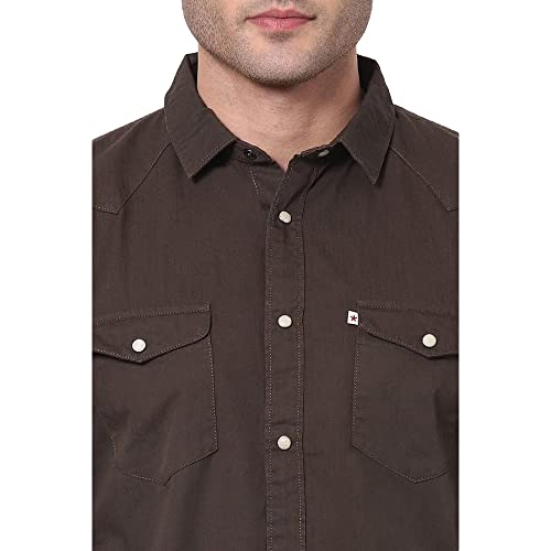 Image of Celio Solid Cotton Regular Fit Men's Casual Shirt