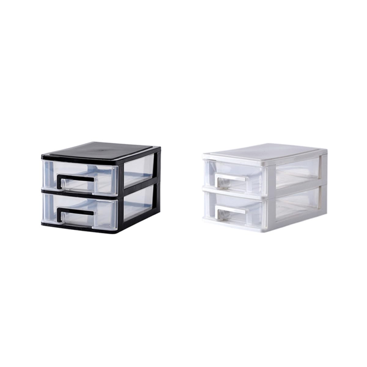 Zweilagige Kunststoffschublade als Transparenter Schreibtisch Organizer