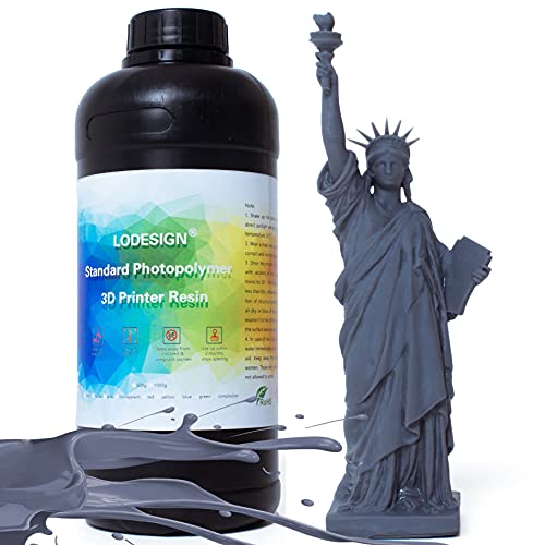 Image of 3D Printer Resin Standard Photopolymer 405nm UV-Curing Resin Low Odor Low Shrinkage High Precision Printing for LCD 3D Printers Gray /1KG