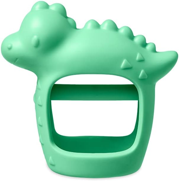 Bitzy Grip Hand Teether - Silicone Teether for Babies - Developmental Teething Toy with Easy-to-Hold Hand Grip, Designed for Babies 3 Months & Up
