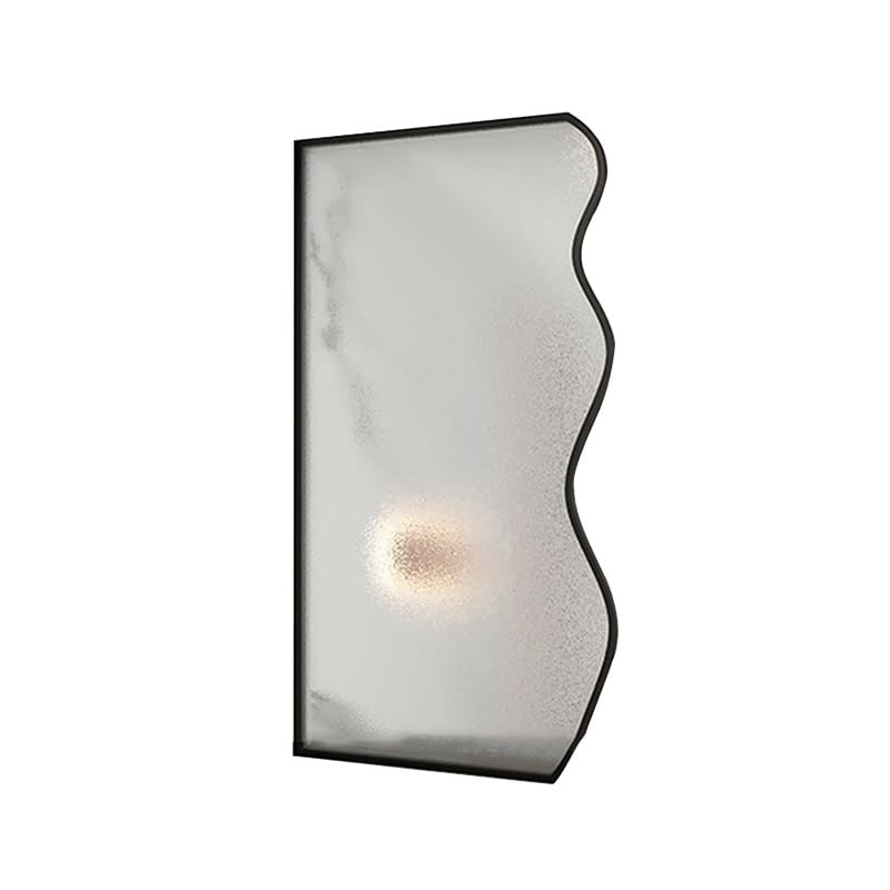 XLIHAWY Mampara Ducha A RAS Suelo, Marco Hierro Vidrio Templado Panel Mampara, Translúcido Vidrio Moderno Separador Ambientes(Black,23.6x35.4in)