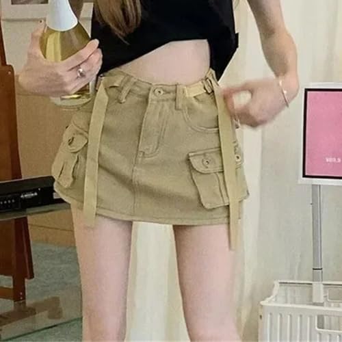 Women’S Retro Workwear Denim Mini Skirt High Waist Slim A-Line Bodycon Short Skirts Black XXL3