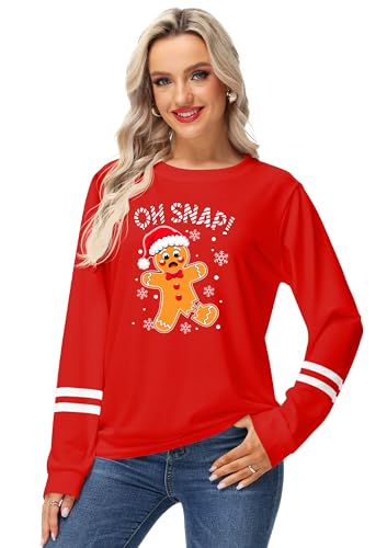 Oh Snap Gingerbread Man Oversized Christmas Sweatshirt - Image 6