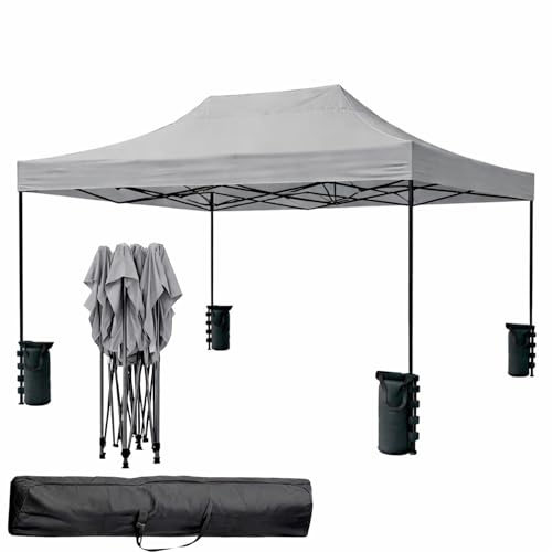 STRUTTURA PROFESSIONALE IN ACCIAIO RINFORZATO – Gazebo 3x4.5 m con telaio pieghevole a fisarmonica in acciaio verniciato a polvere nera anticorrosione e tubolari da 30 mm, progettato per garantire massima stabilità, resistenza e lunga durata nel tempo