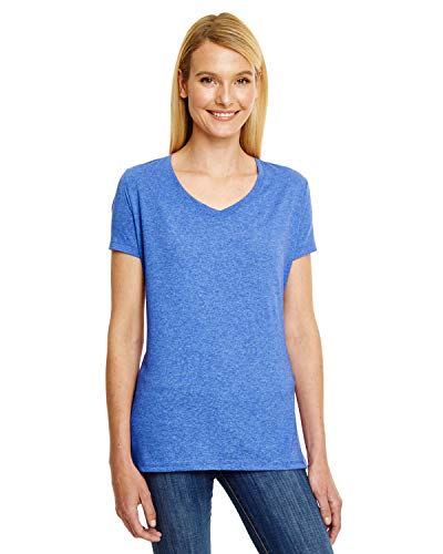 Hanes Women`s X-Temp Fresh IQ Tri-Blend Performance V-Neck Tee, L