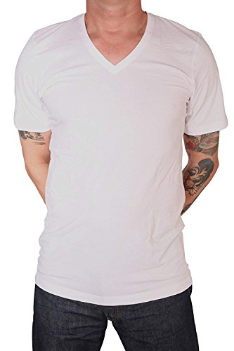 Marvelis Herren T-Shirt Rundhals T-Shirt Body-Fit,Jersey,Weiss...