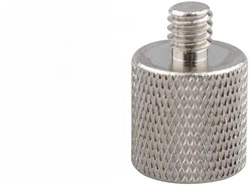 SHOPEE Standard 3/8"-16 Female to 1/4"-20 Male Tripod Thread Reducer Screw Adapter (Silver) 1pcs