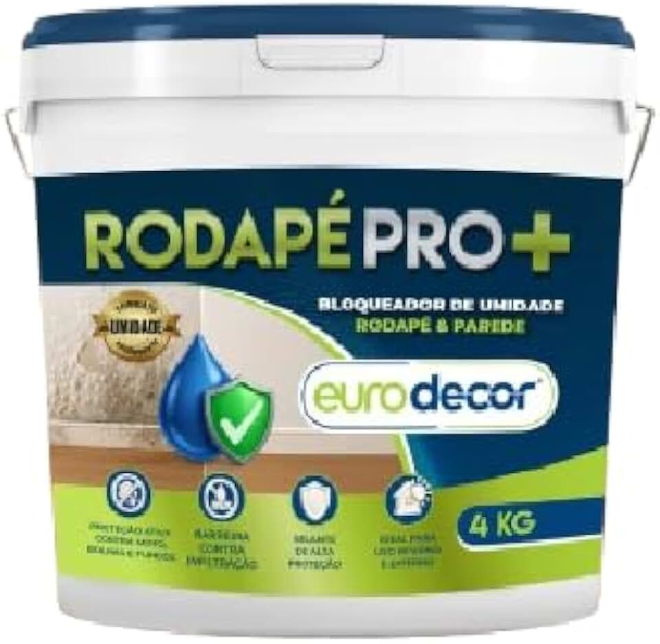 Rodapé Pro Impermeabilizante Euro decor 4KG Contra Infiltração Ascendente Rodapé Paredes