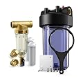 SimPure DC5P Spin Down Sediment Filter (100/500 Microns) and DB10C Transparent Whole House Water Filter Housing