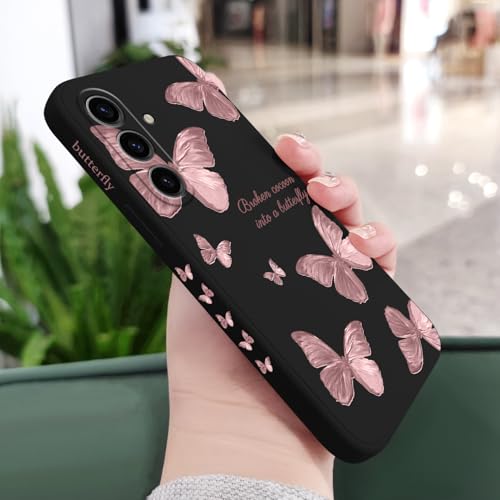 LEECG for Samsung Galaxy S25 FE Case, Slim Soft Non Slip Silicone for Samsung S25 FE Phone Cover 6.7 inch, Butterfly Black by LEECG - Used condition - Image 2