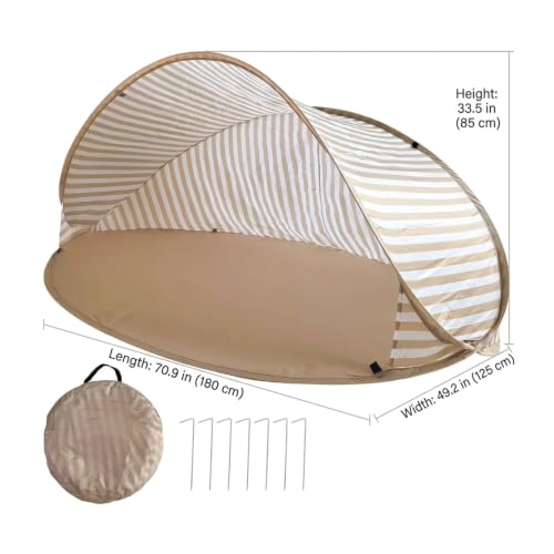 Tienda de playa para niños con protección UPF 50+ y sistema instantáneo pop up para parque 3