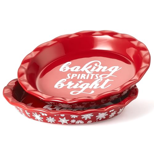 Ceramic Pie Pans for Baking, 9 Inches Pie Plate...