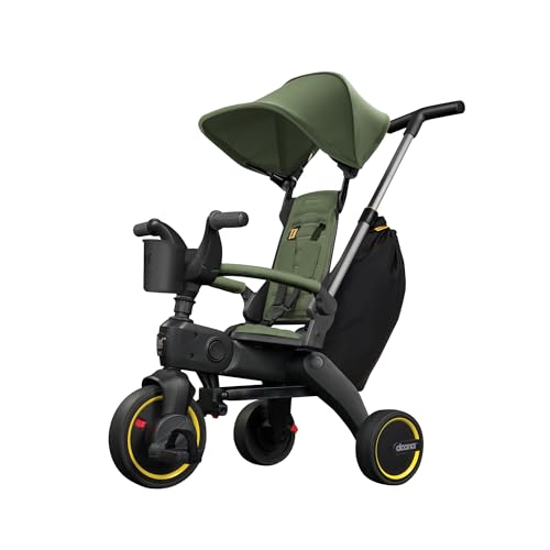 Doona Liki Trike S3, Desert Green - 5-in-1 Compact, Foldable Tricycle - Suitable for Toddlers 10 to 36 Months