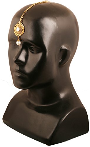 Mangtika para mujer Touchstone con pedrería de rubí falso y perlas 2