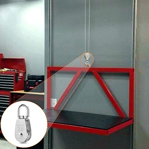 image for M25 Single Pulley Block Loading 550lbs, CBTONE 10 Pack 304 Stainless S