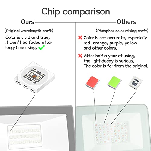 Bhochy LED Floodlight Outdoor 50W, Colour Changing Flood Lights with Remote Control, Timing, 4 Modes, IP66 Waterproof, UK 3-Plug，2 Pack