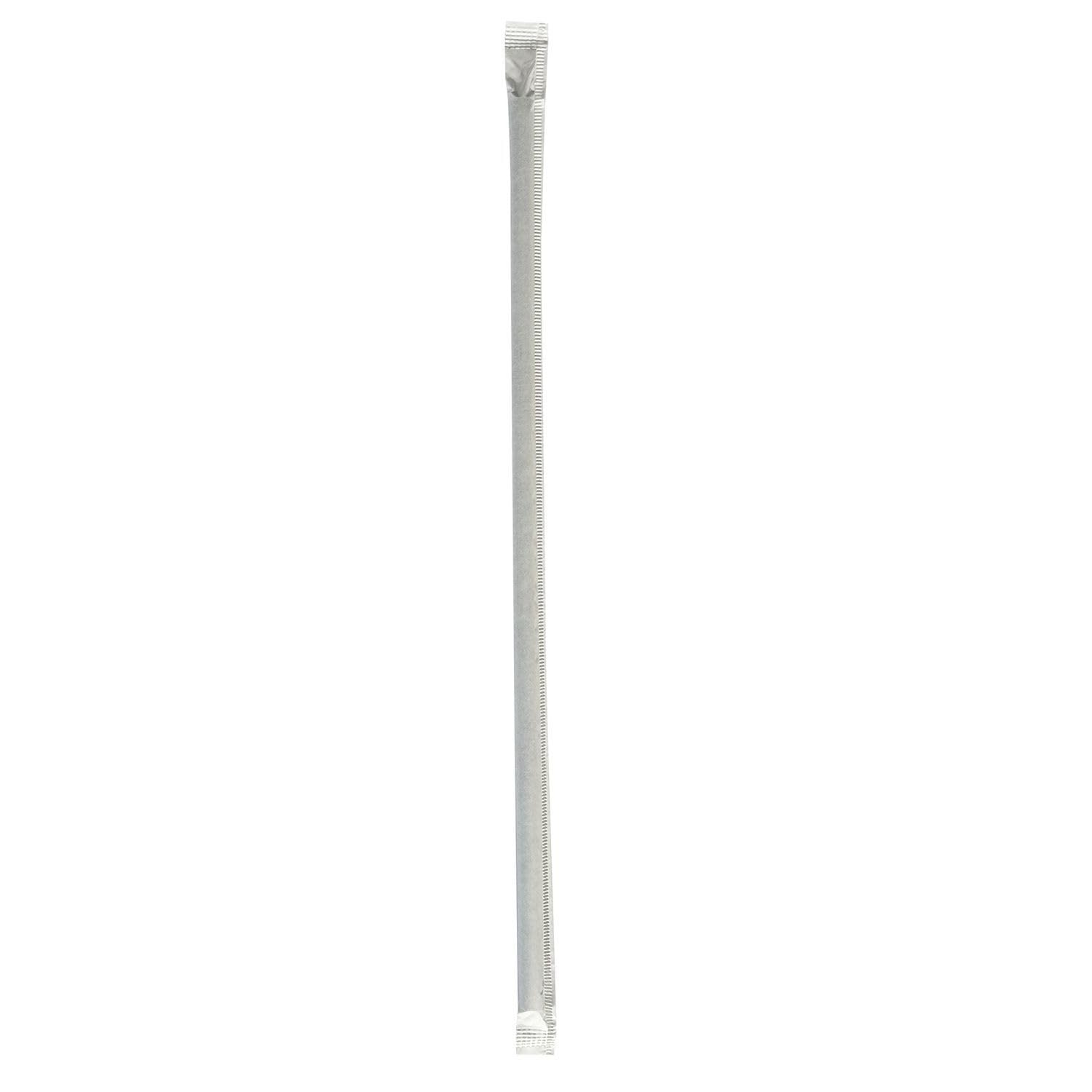 Boardwalk Individually Wrapped Giant Straws, 10.25", Polypropylene, Black, Case of 2,000