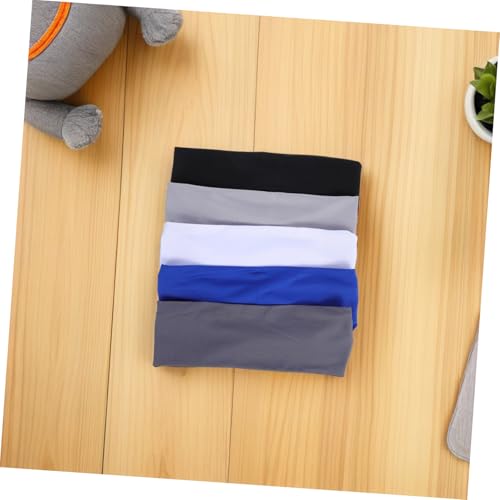 HEMOTON 5pcs Breathable Elastic Sweat Wicking Hairbands for Youth Soccer Baseball Running Unisex Athletic Headwear for Comfortable Fit Any Activity 7