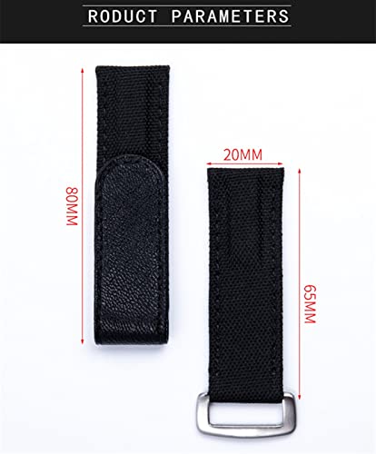 Bracelet montre 20mm SCRUBY cuir nylon anti-transpiration - 5